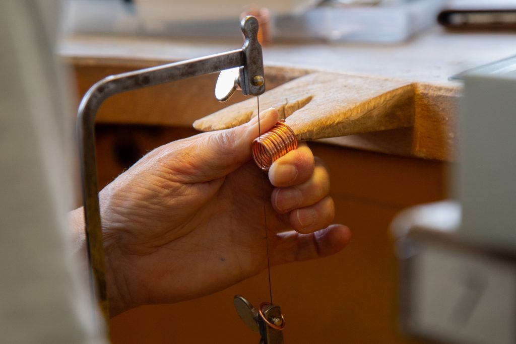 Student working in a jewellery class