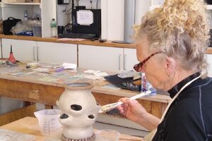 Ceramics student