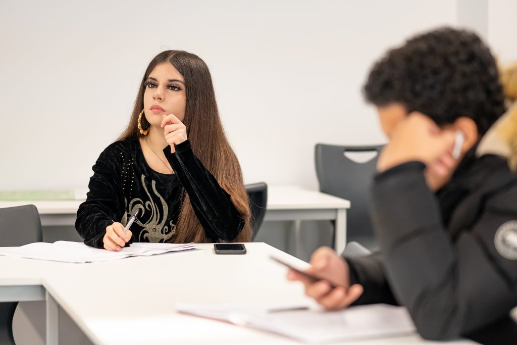 Girl in classroom