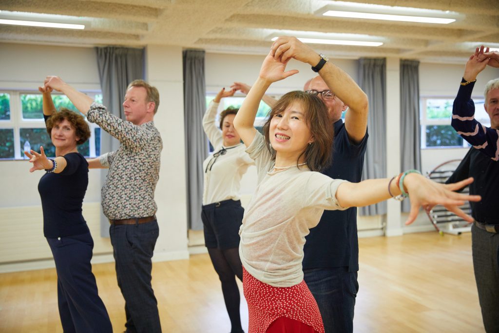 Woman dancing ballroom