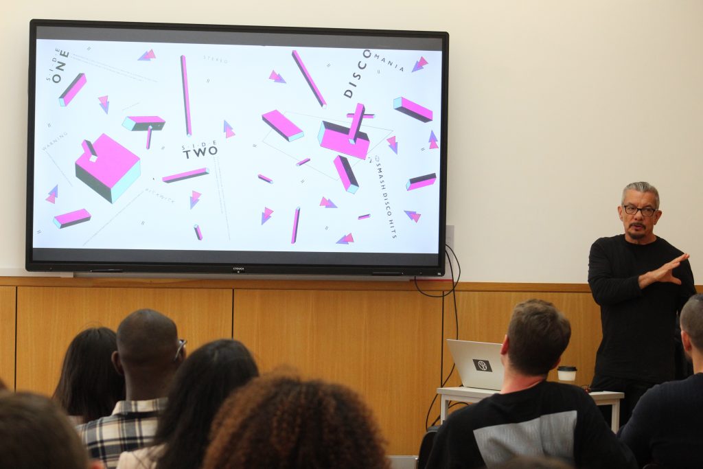 neville brody speaking at penny lecture