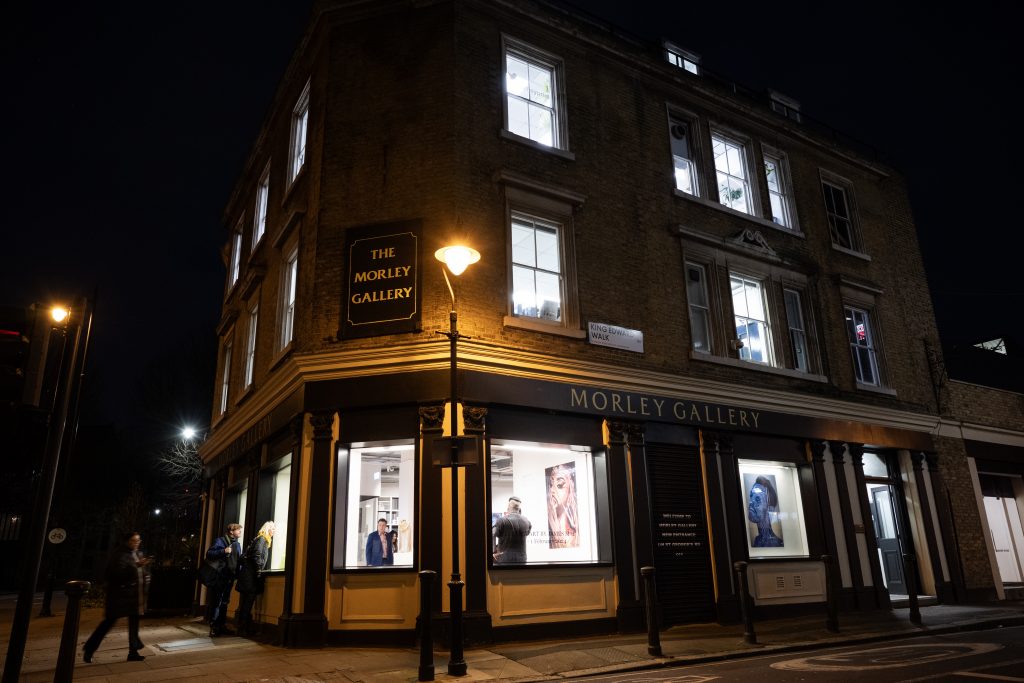 Image showing the exterior of Morley Gallery at night