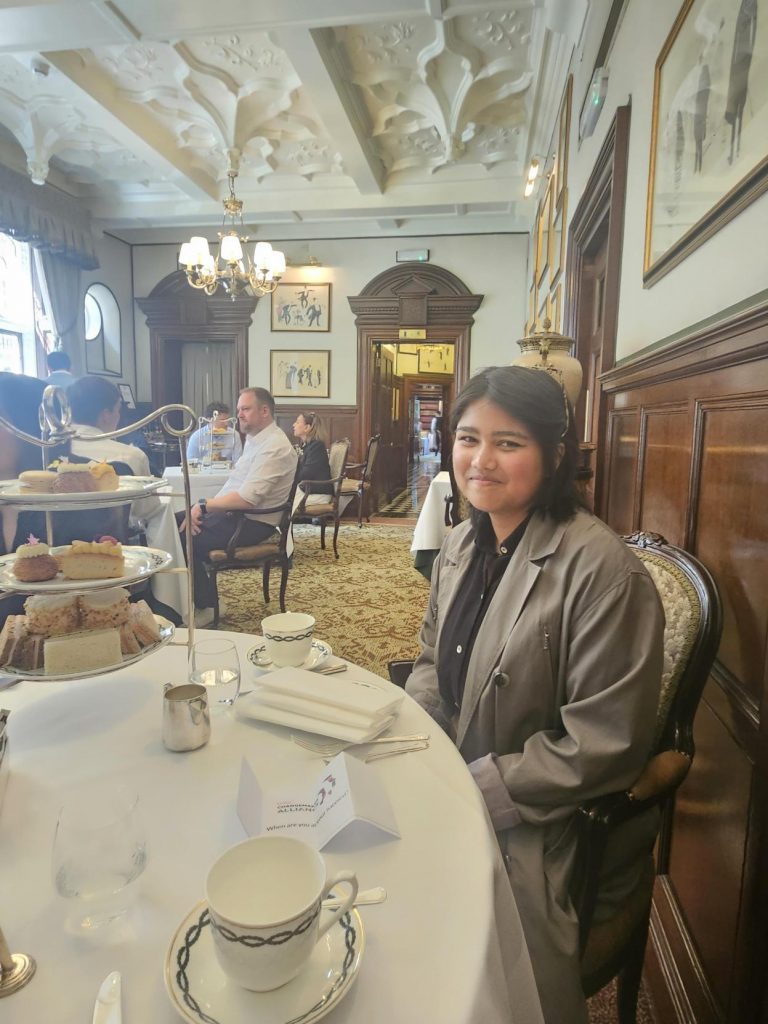 student sitting at table
